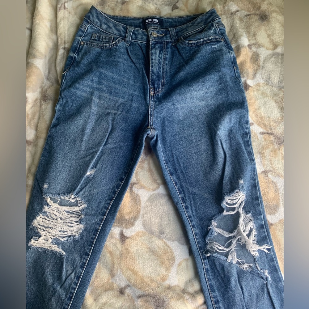 Size 7 high waist straight skinny pants Jean Great Condition